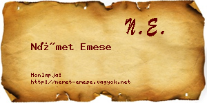 Német Emese névjegykártya