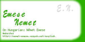 emese nemet business card